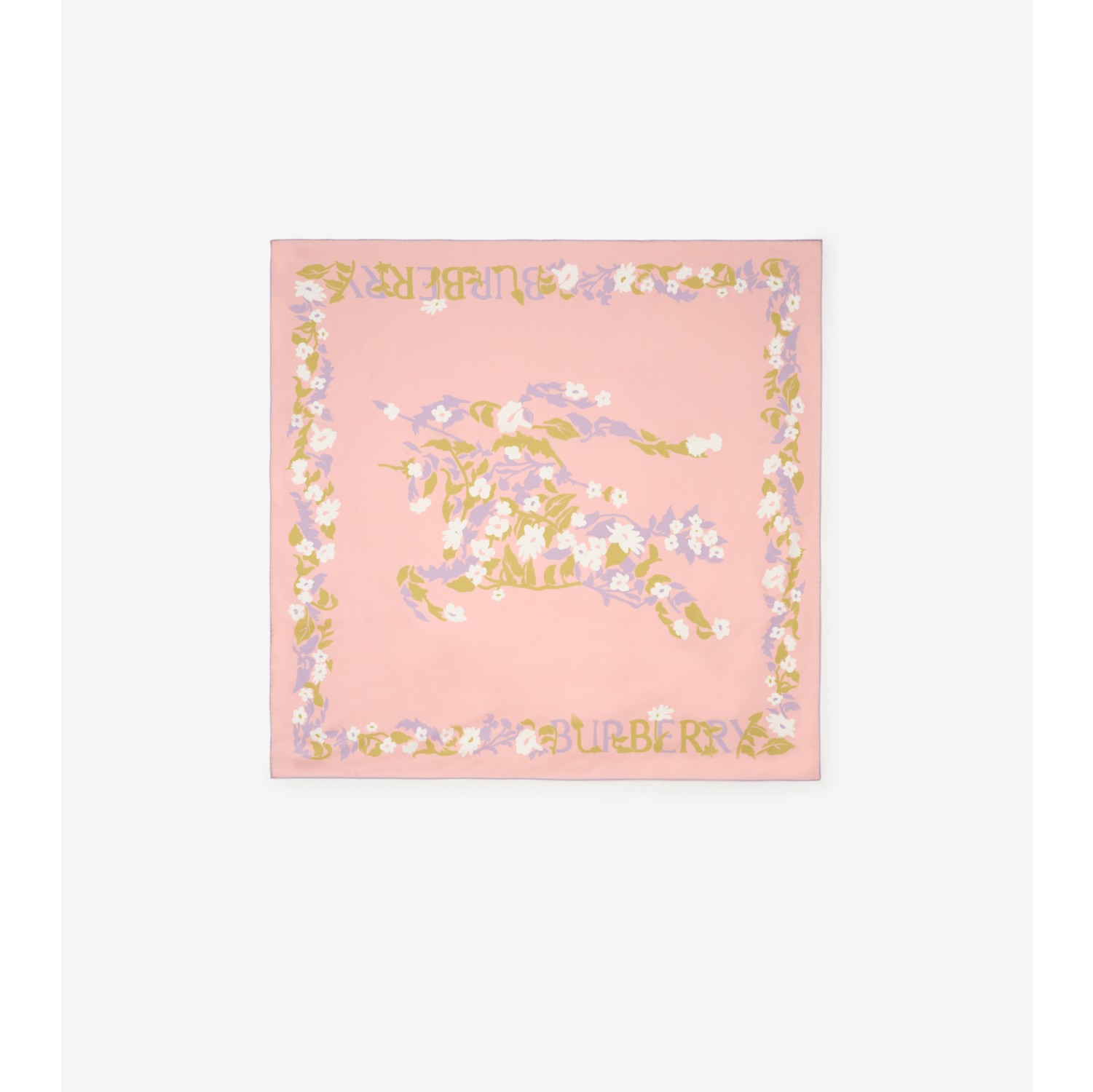 花卉图案马术骑士徽标丝巾