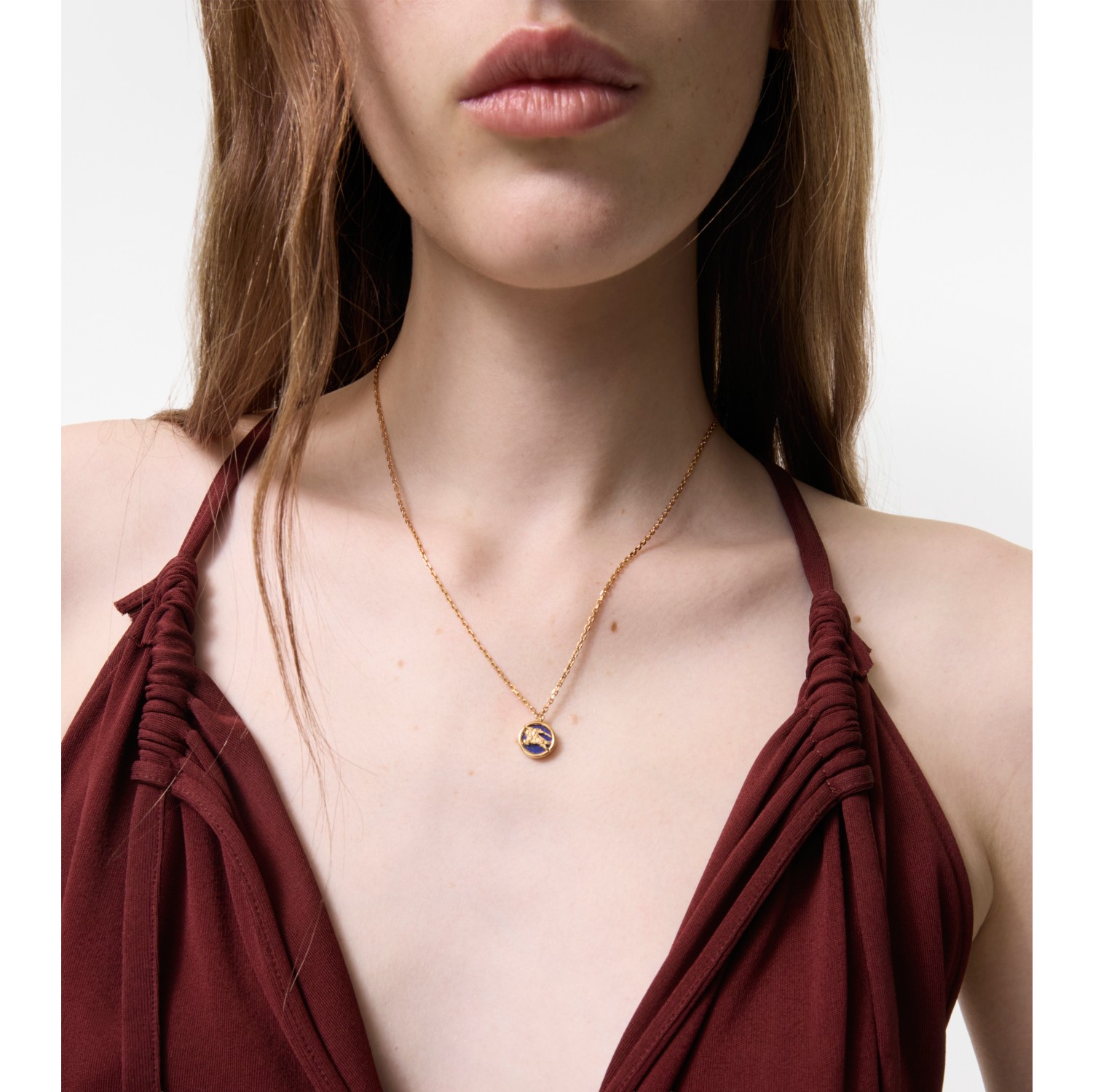 马术骑士徽标硬币装饰项链