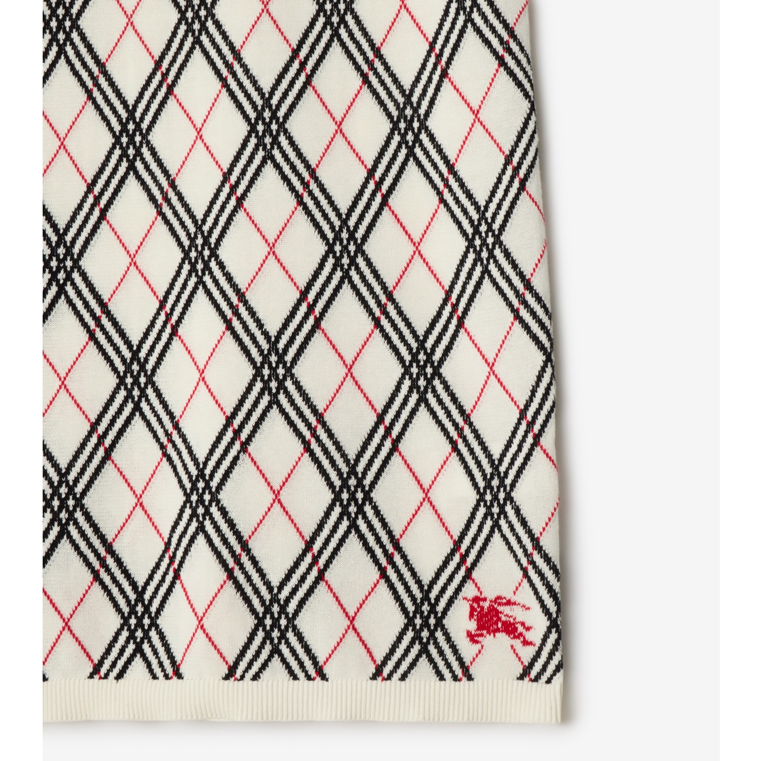 菱形格纹棉质半裙