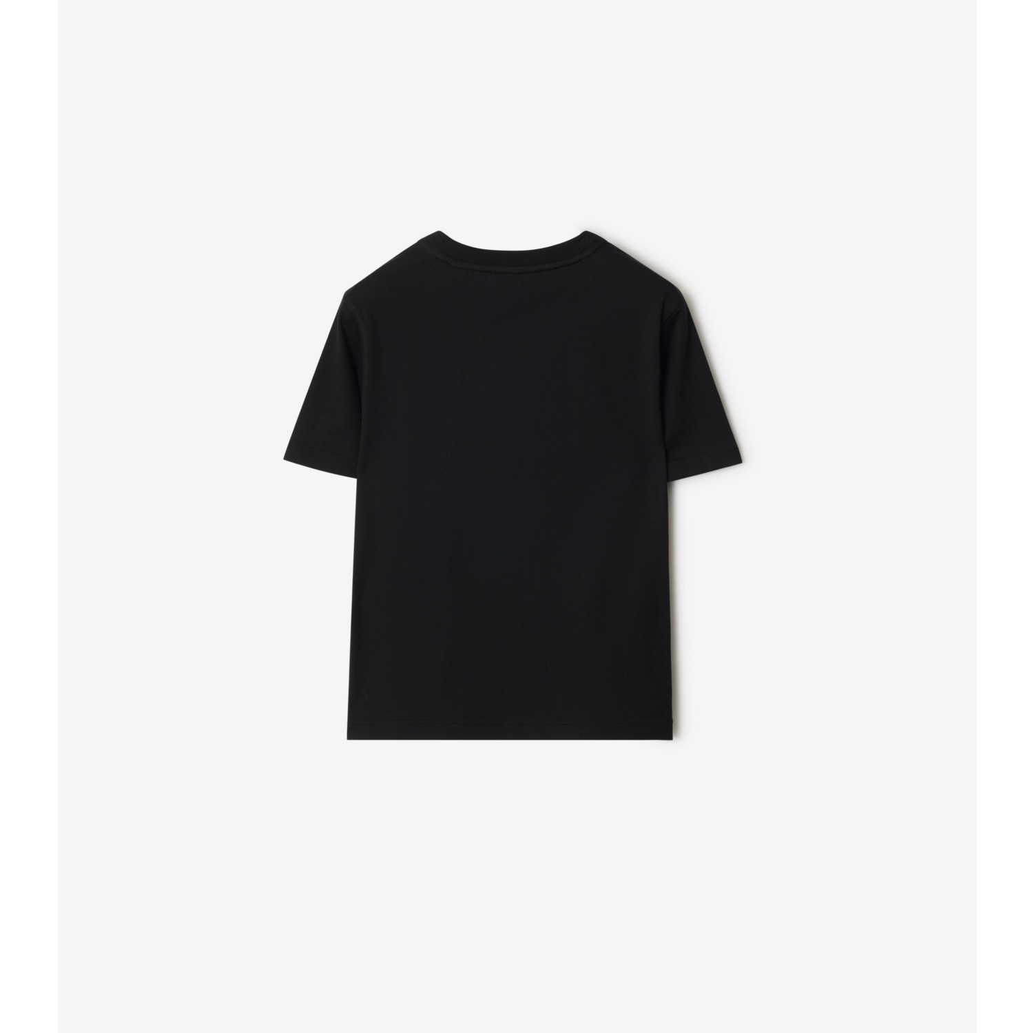 马术骑士徽标格纹棉质 T 恤衫