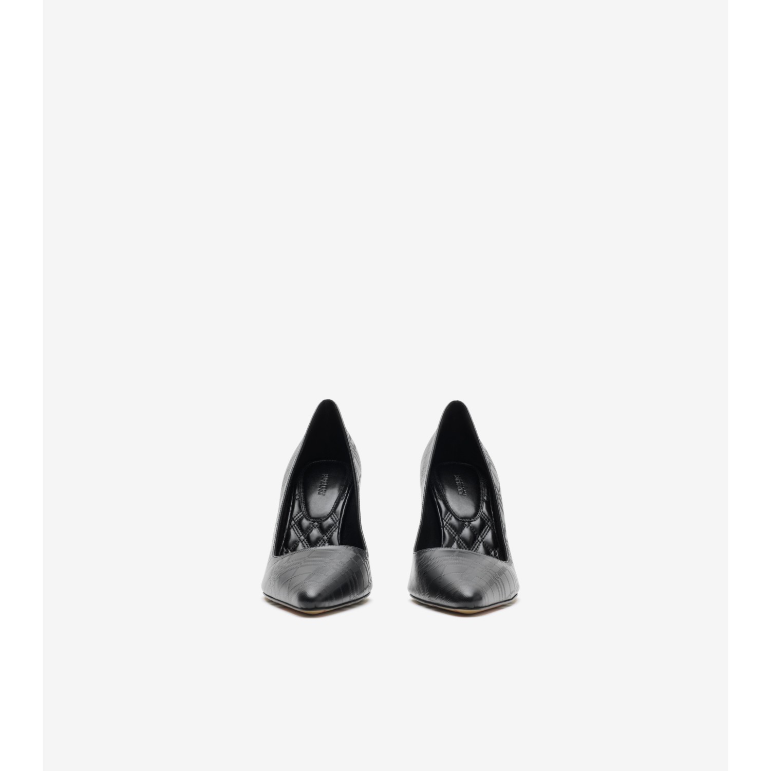 格纹皮革 Dame 高跟鞋