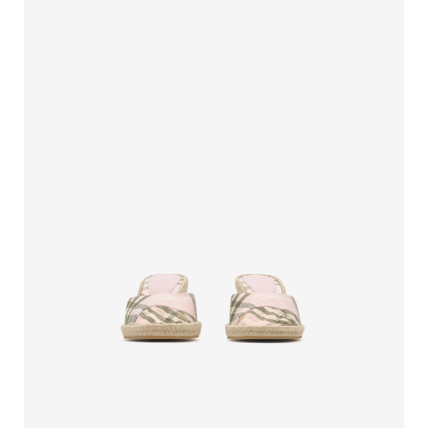 格纹 Mews 麻编穆勒鞋