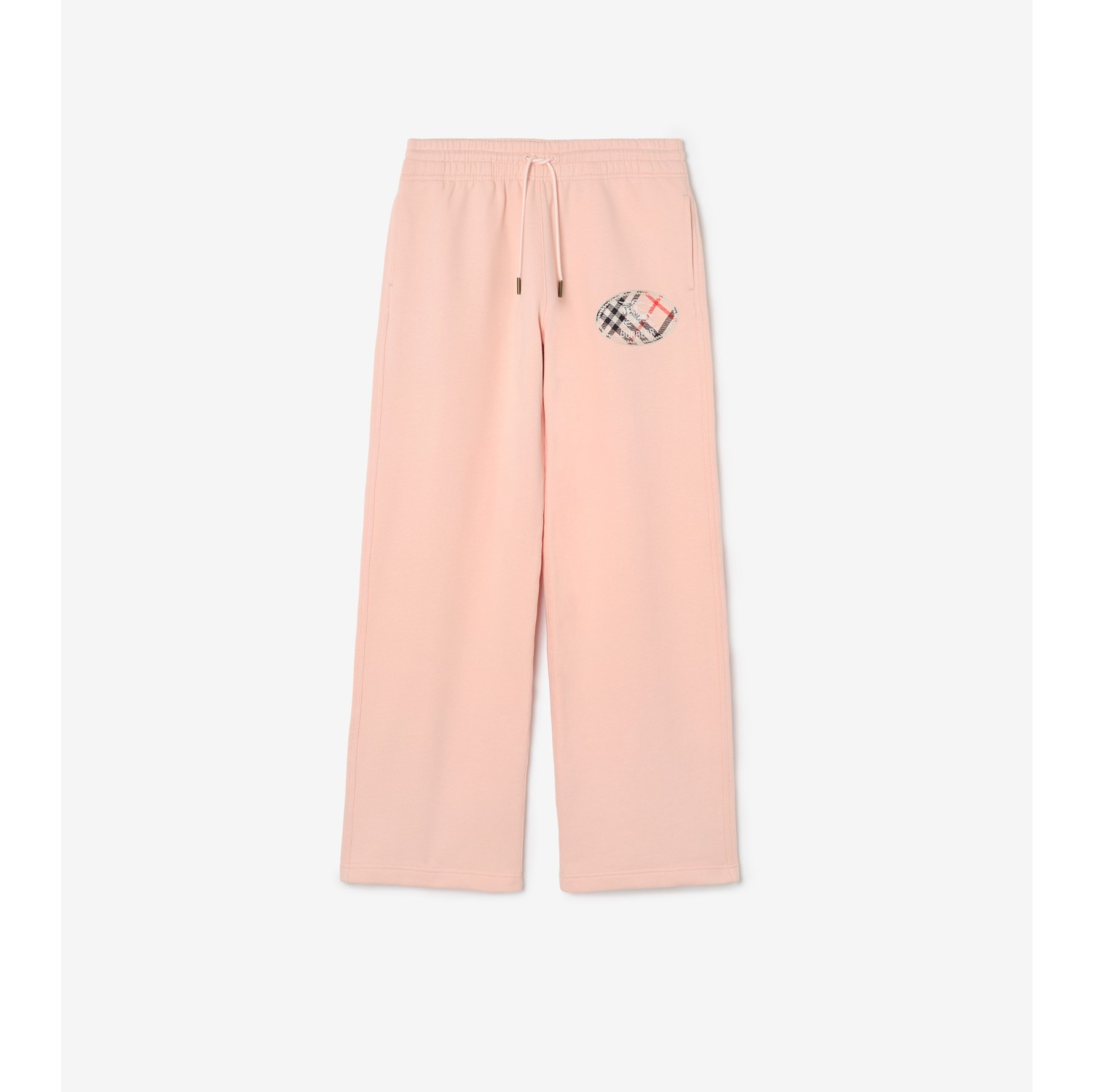 格纹骑士印章棉质运动裤