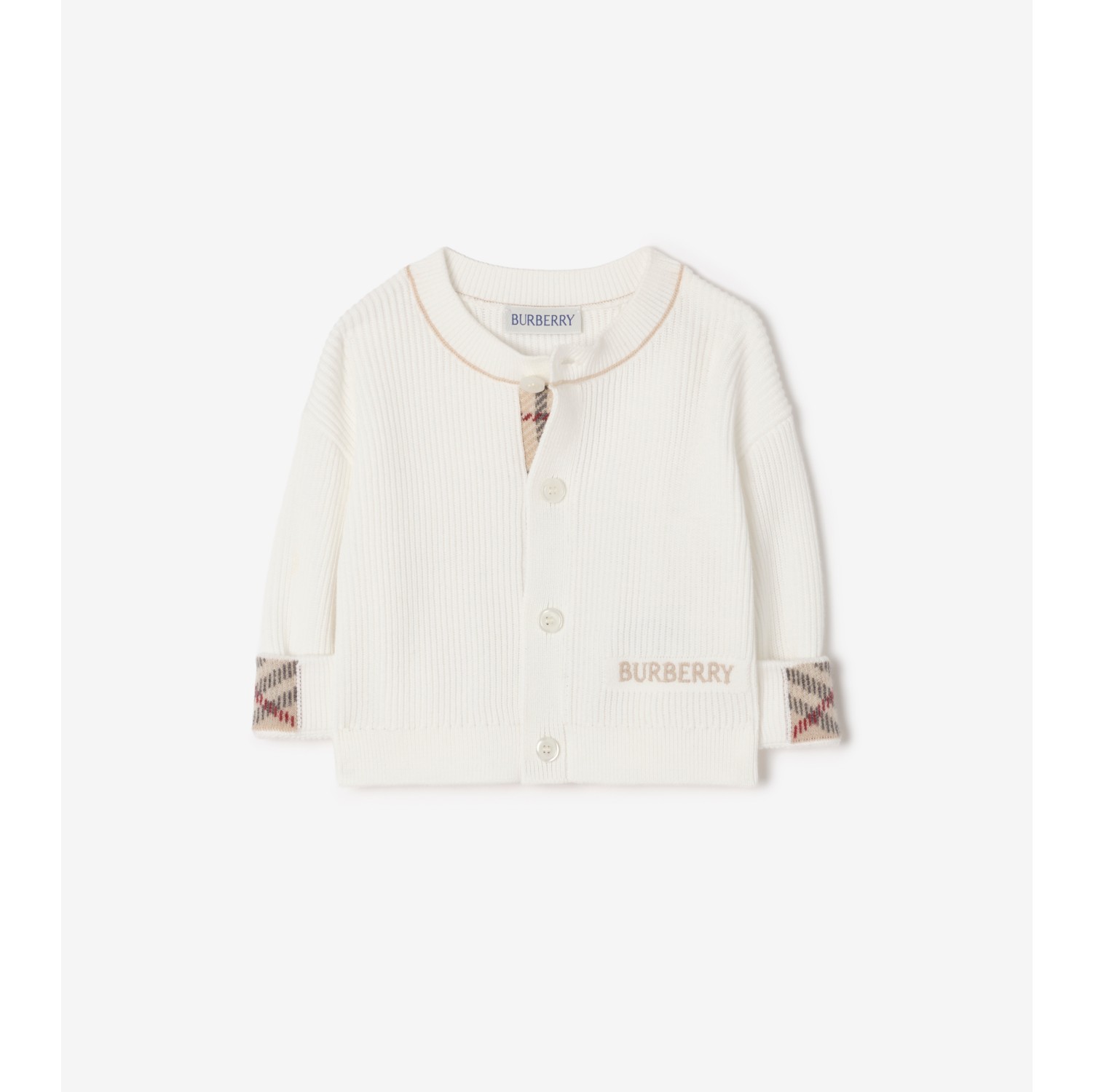 徽标装饰棉质开衫