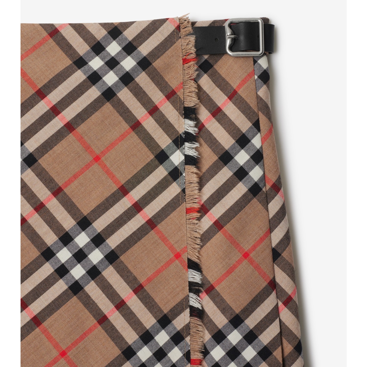 格纹羊毛混纺迷你苏格兰半裙