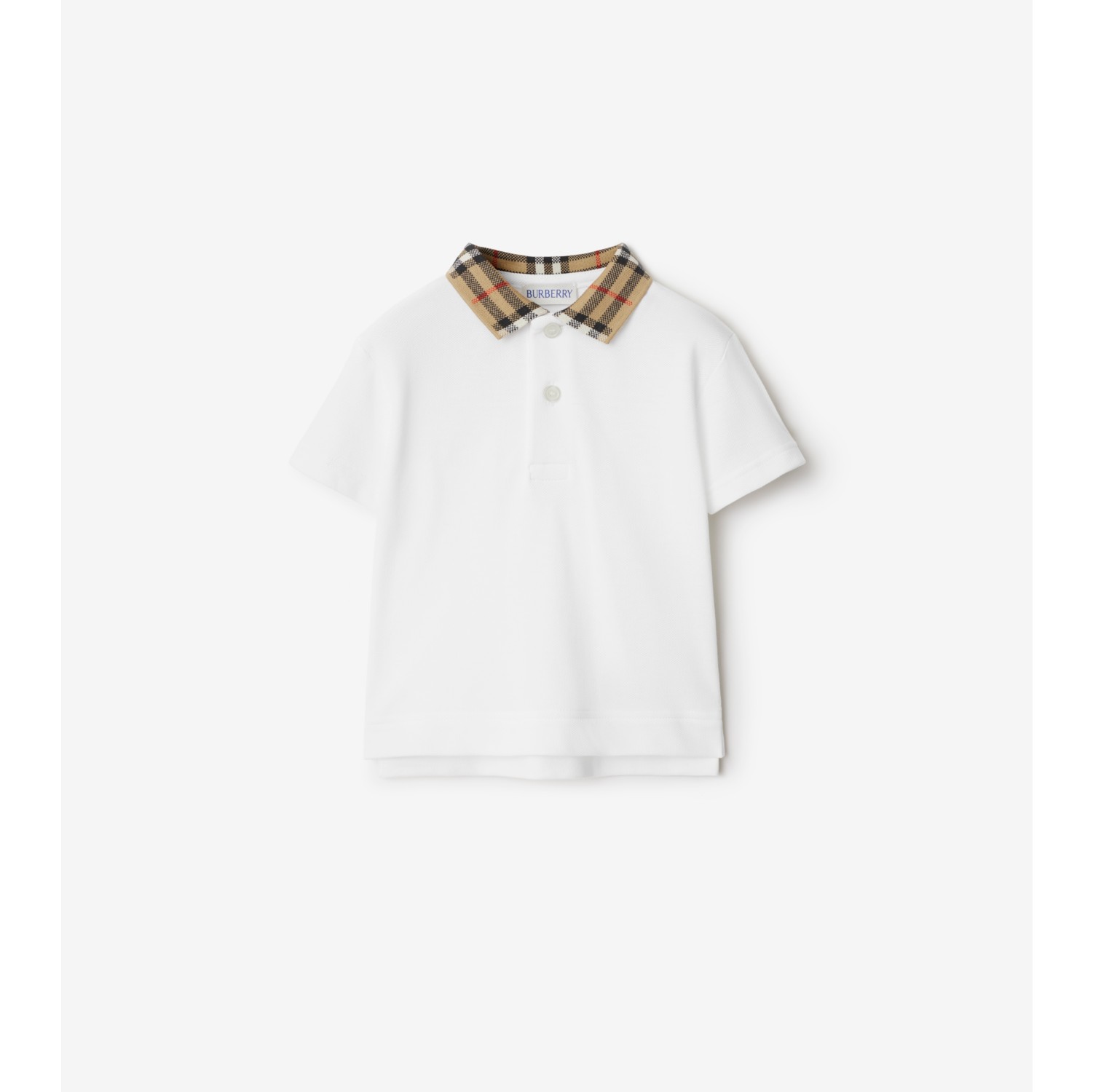 格纹衣领棉质 Polo 衫