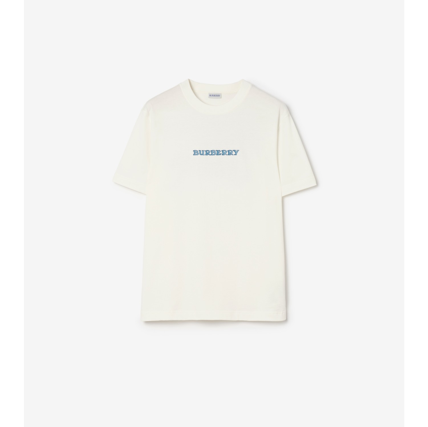 典藏徽标装饰棉质 T 恤衫