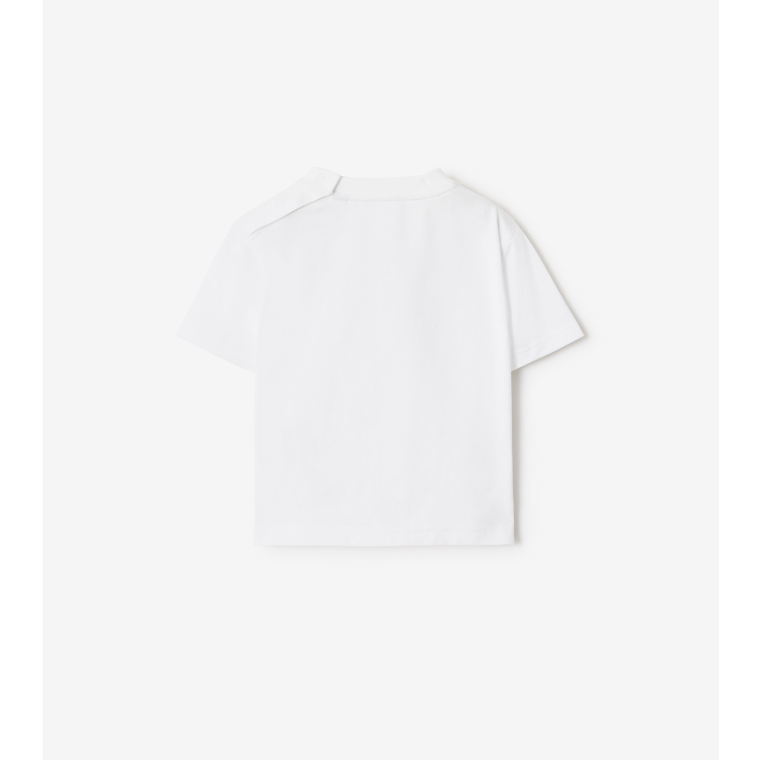 羽绒泰迪熊印花棉质 T 恤衫