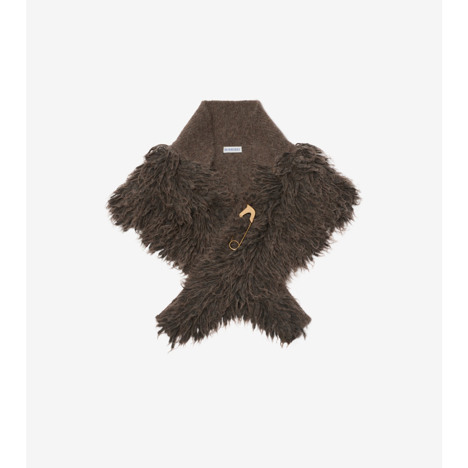 羊驼毛混纺衣领