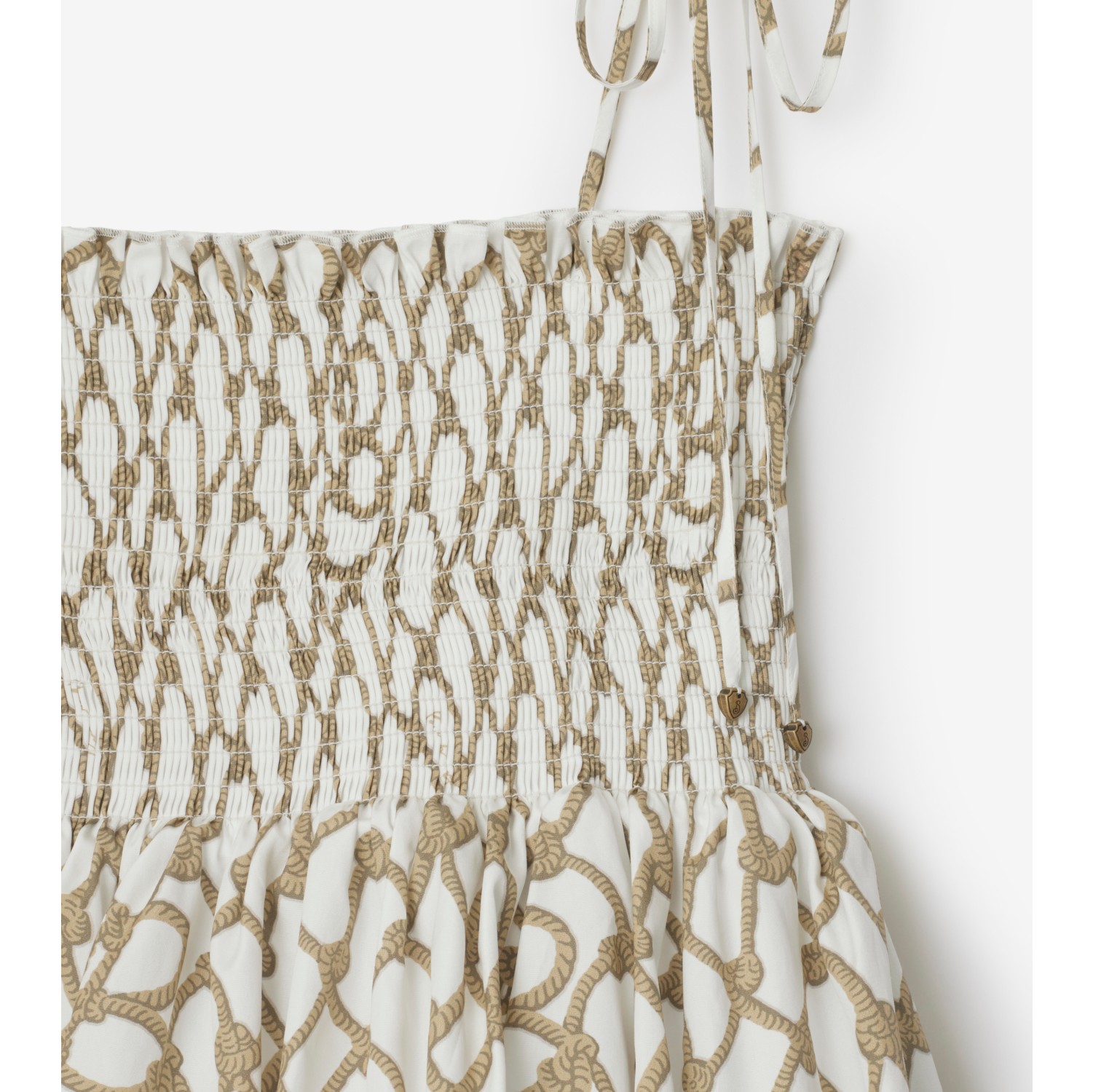 扭结印花棉质上衣