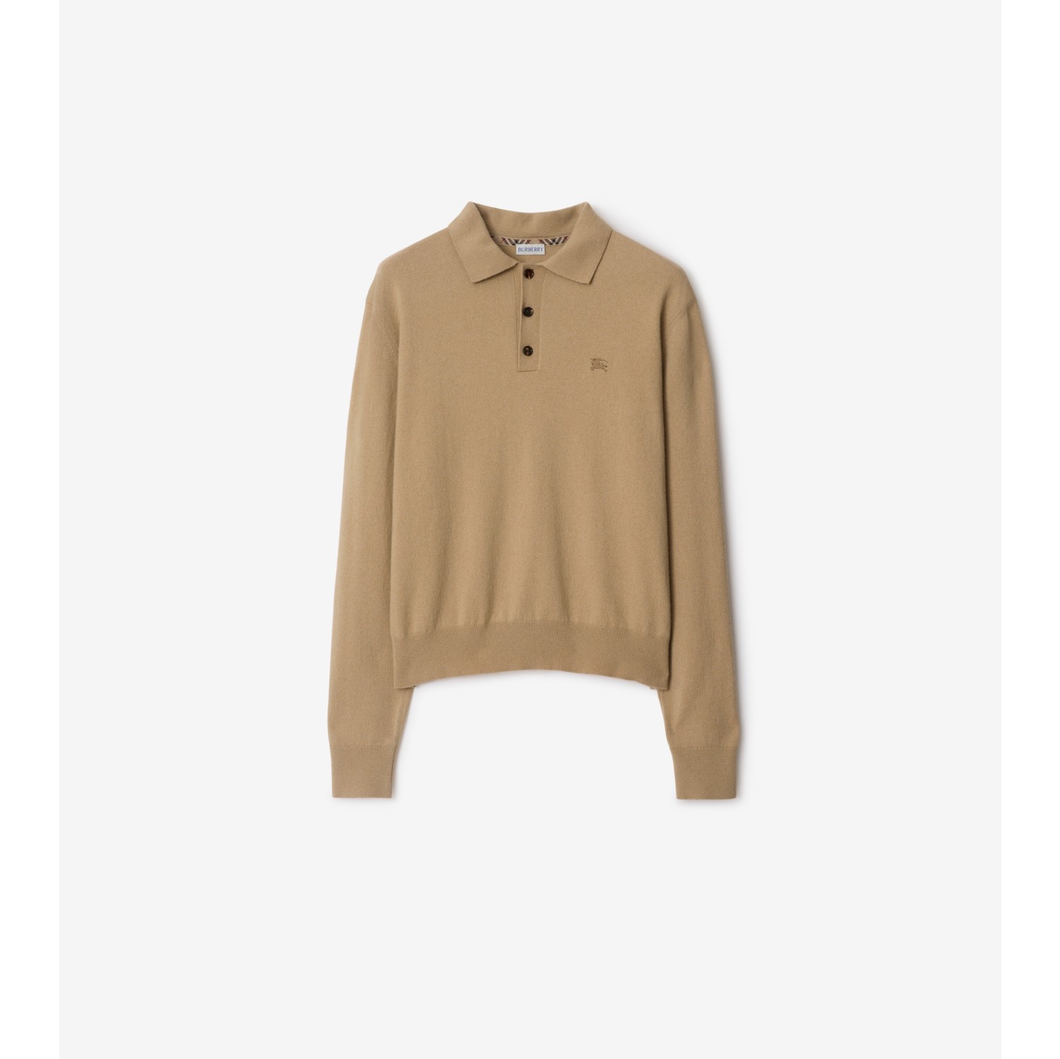 长袖羊绒混纺 Polo 衫