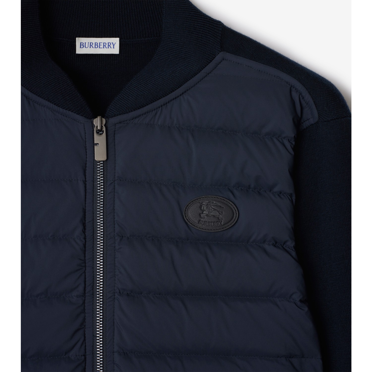 绗缝尼龙羊毛混纺夹克