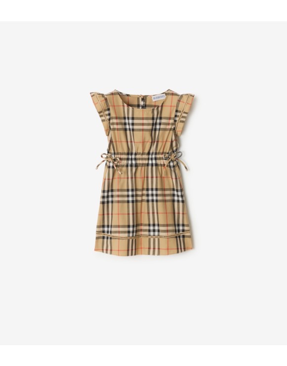 格纹棉质连衣裙