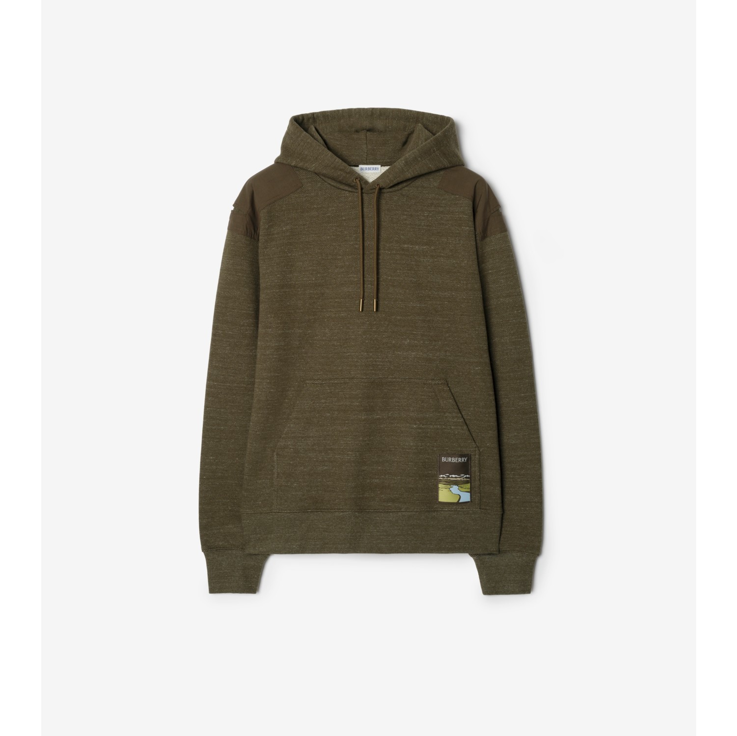 景观标签棉质连帽衫