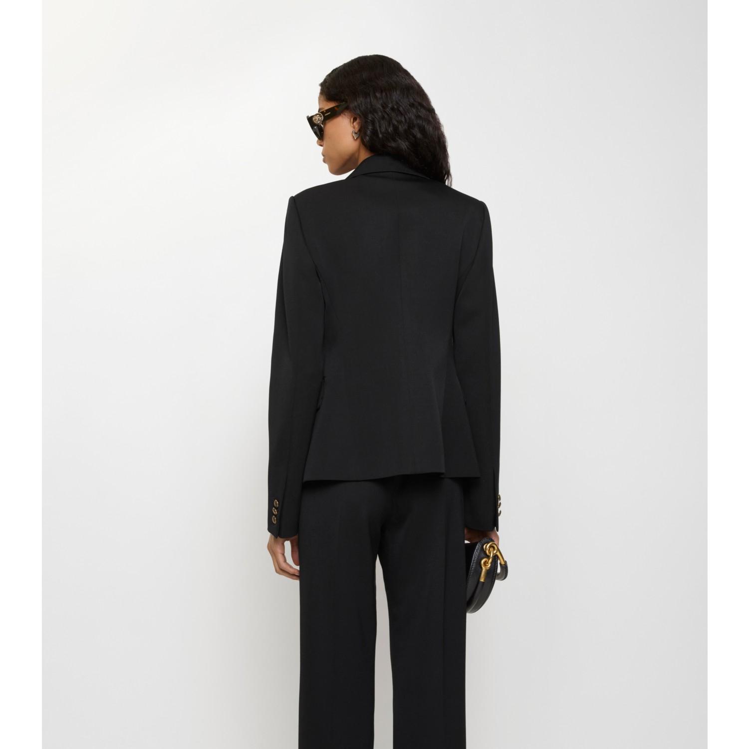 粒纹羊毛量裁夹克