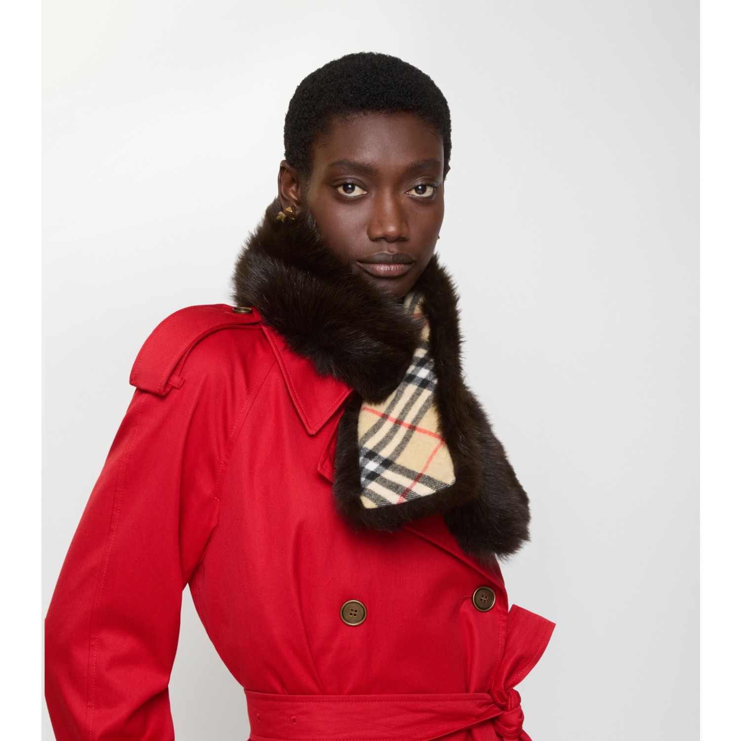 双面两用毛羊皮围巾