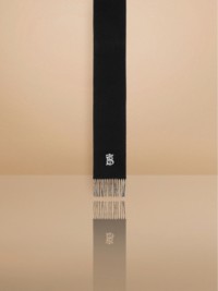 Logo Wool Blend Jacquard Scarf