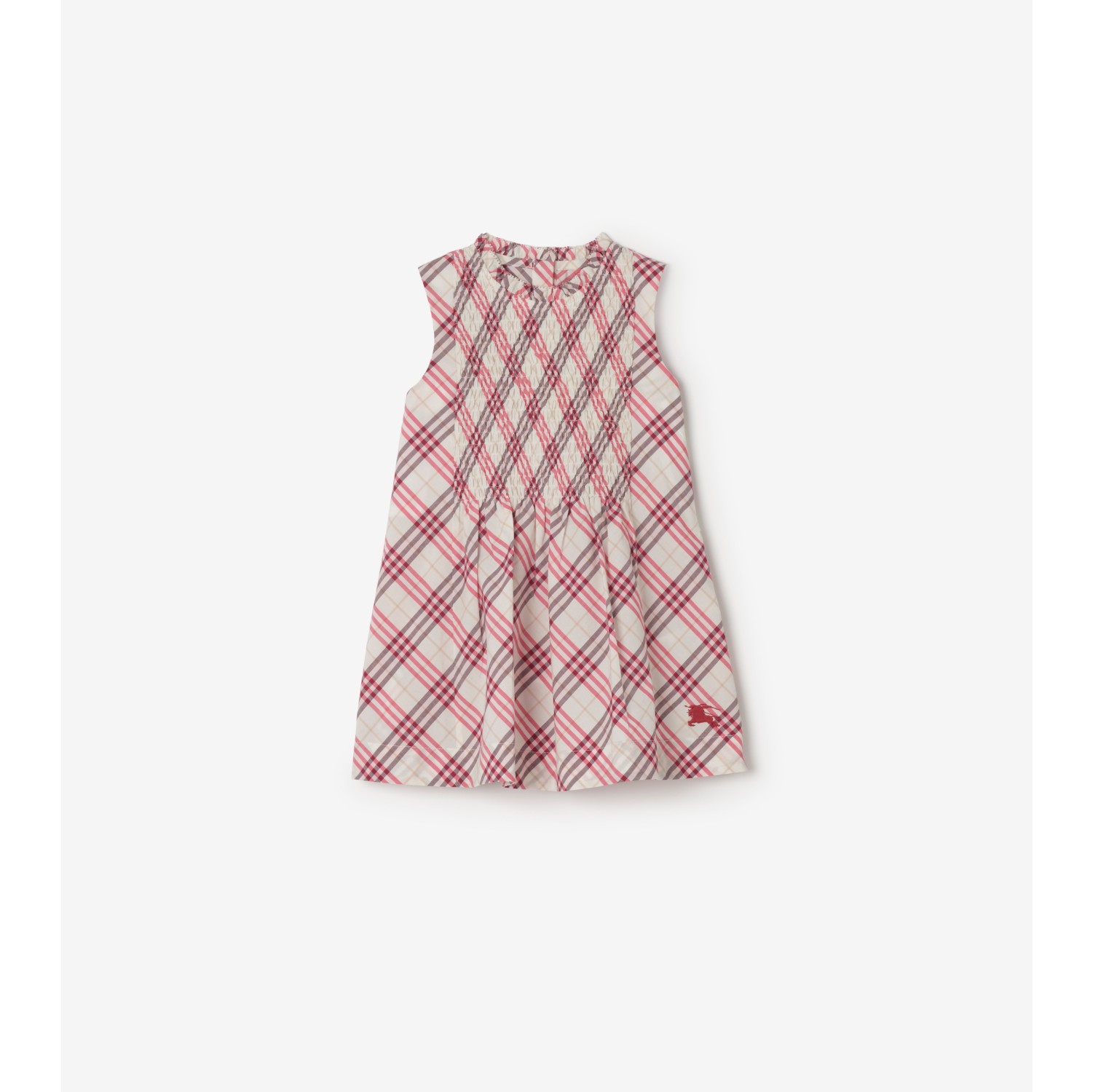 格纹棉质连衣裙