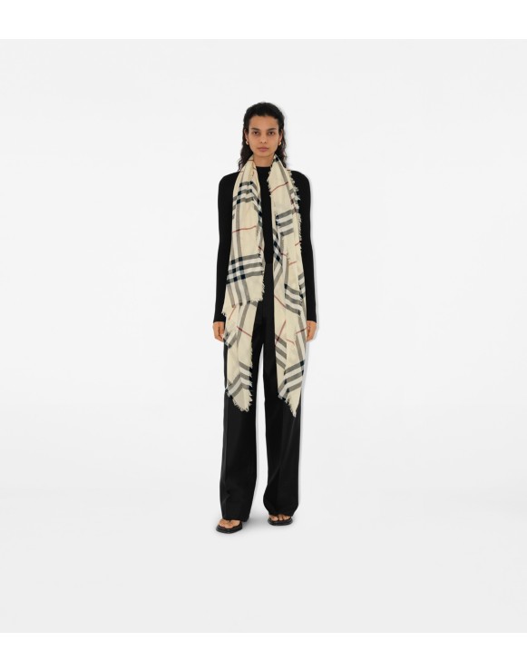 Burberrys 高級純毛毛布 140x200 cm 女士羊毛羊绒围巾与丝巾| Burberry® 博柏利官网