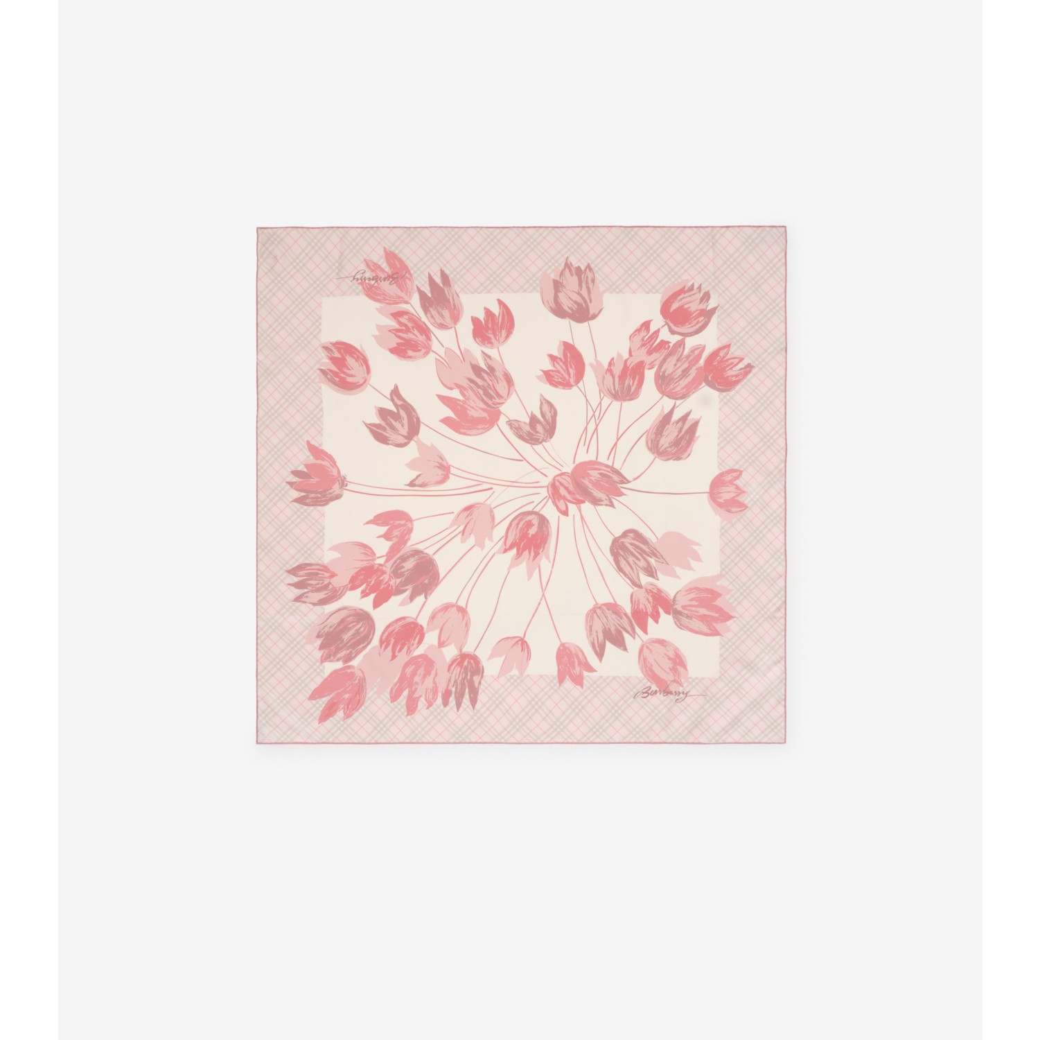 郁金香印花丝巾