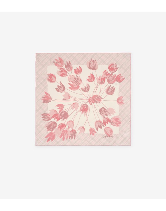 郁金香印花丝巾