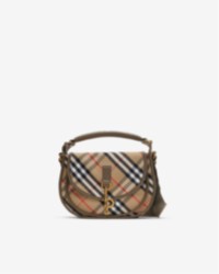 沙米色迷你B字型卡扣信使包 