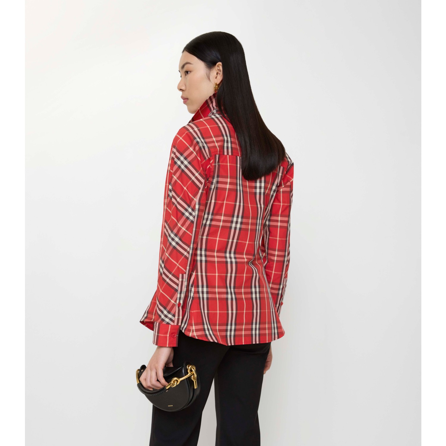 修身版型格纹棉质衬衫