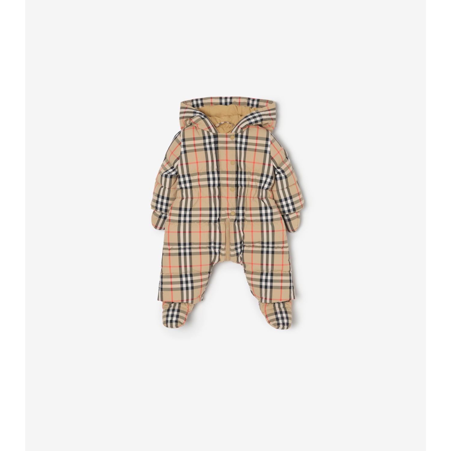 格纹羽绒连身衣