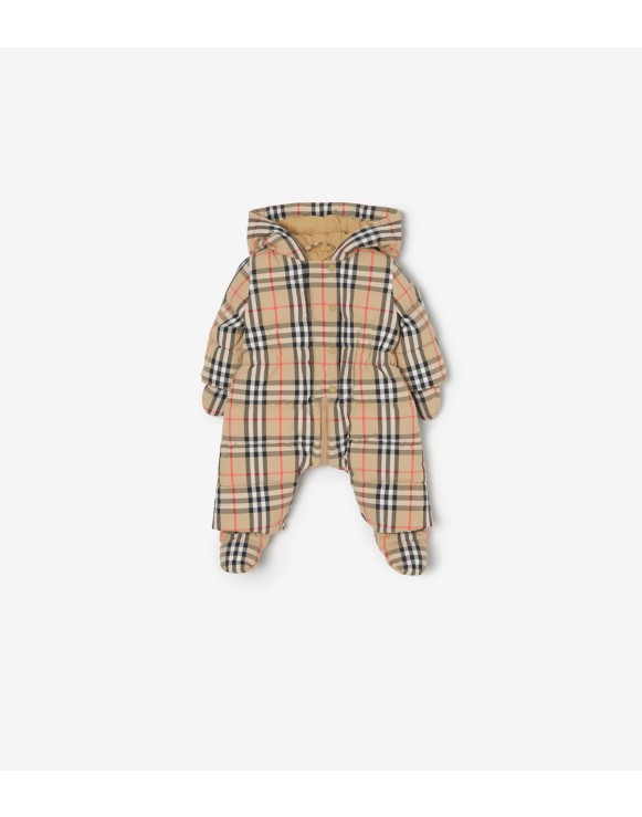 格纹羽绒连身衣