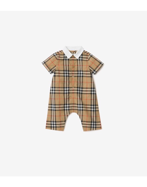 格纹棉质连身衣