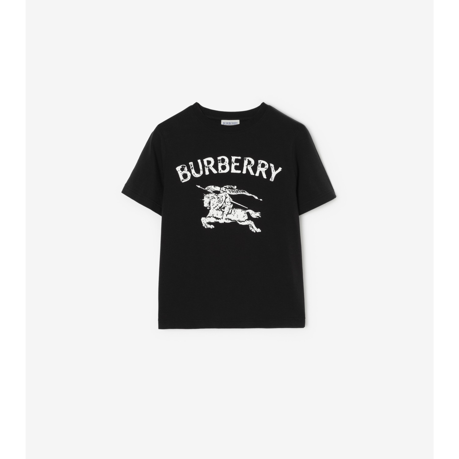 马术骑士徽标弹力棉质 T 恤衫