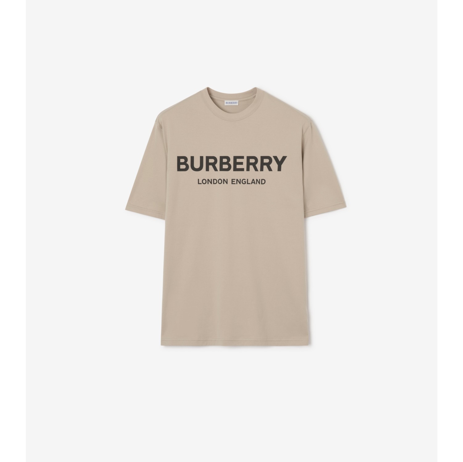 徽标装饰棉质 T 恤衫