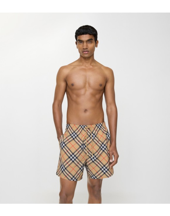 格纹游泳裤