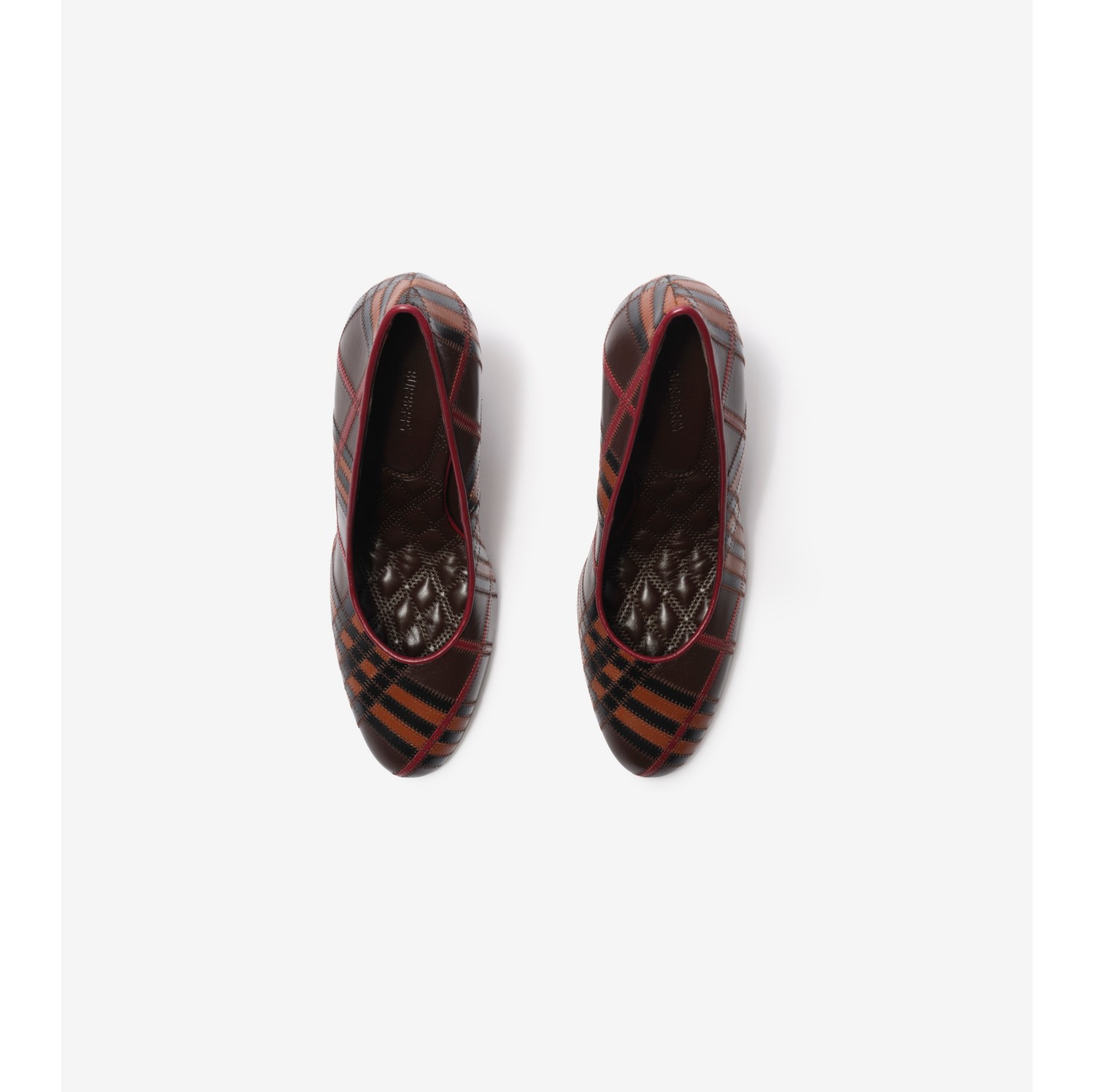 格纹皮革 Trinket 高跟鞋