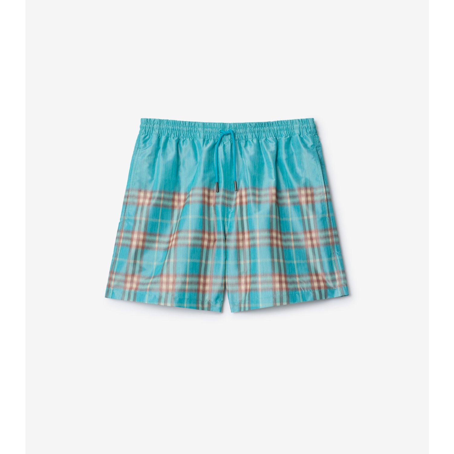 渐变格纹游泳裤