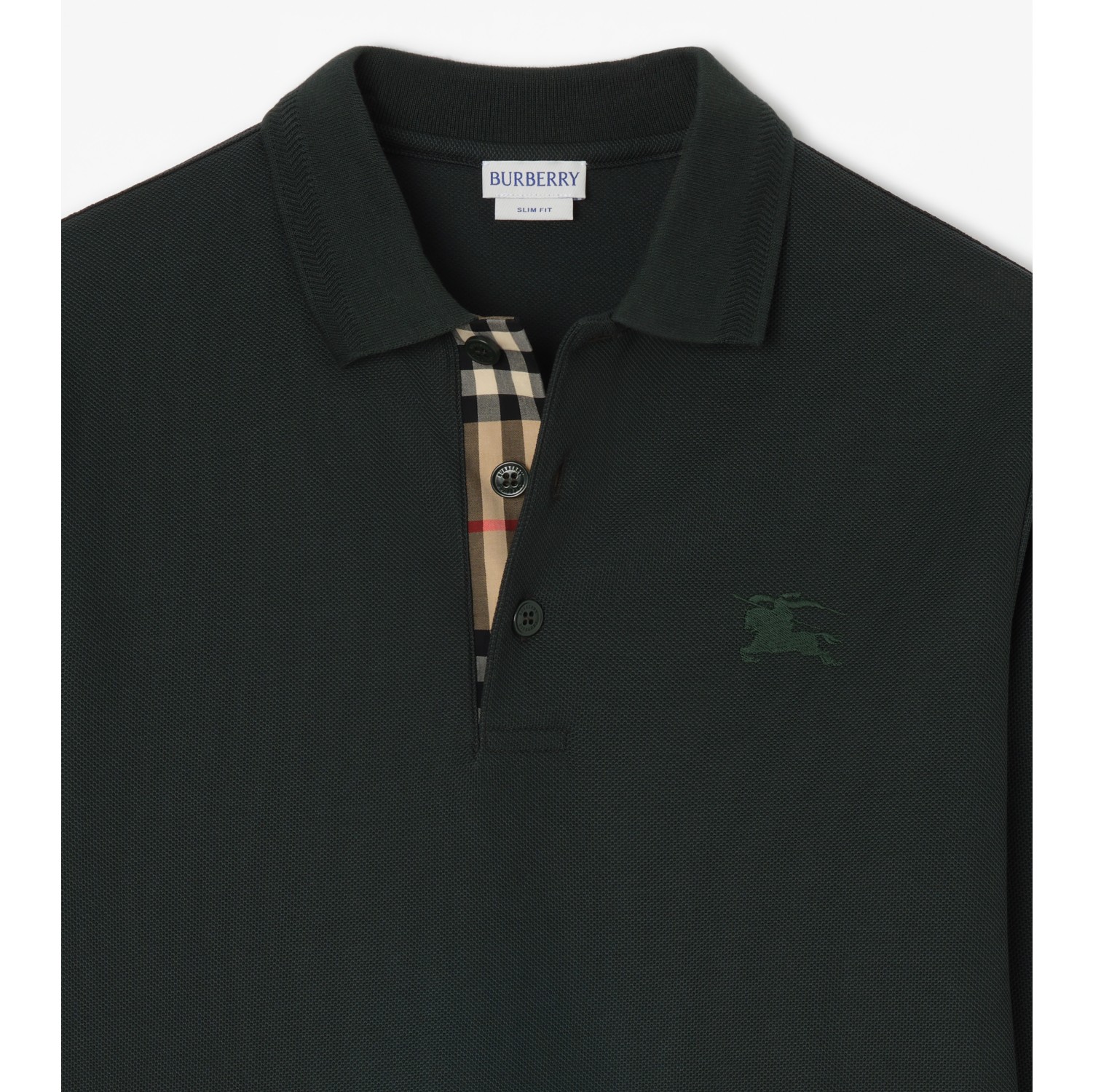 长袖棉质 Polo 衫
