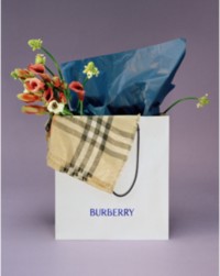 Burberry手提包、格纹轻盈围巾和花卉