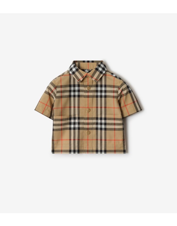 格纹棉质两件套