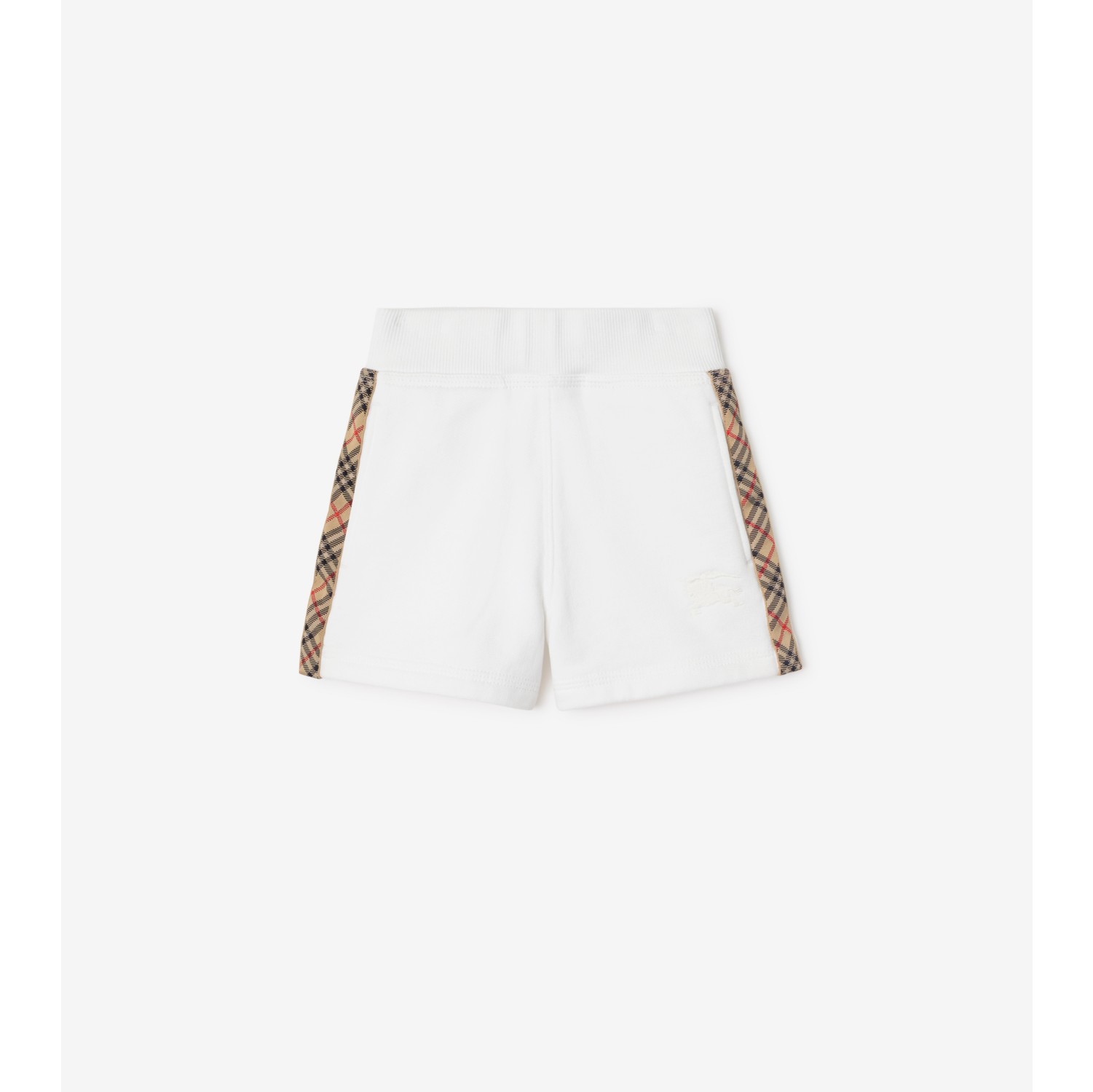 格纹装饰棉质短裤