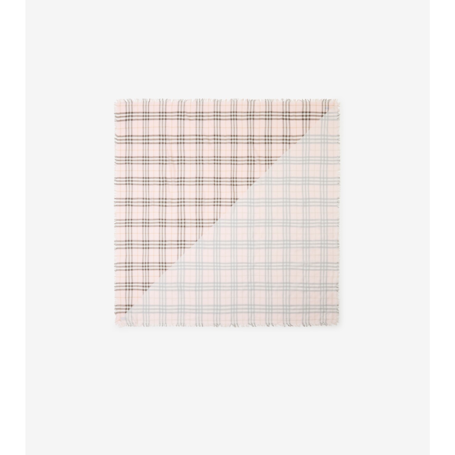 格纹丝毛混纺围巾