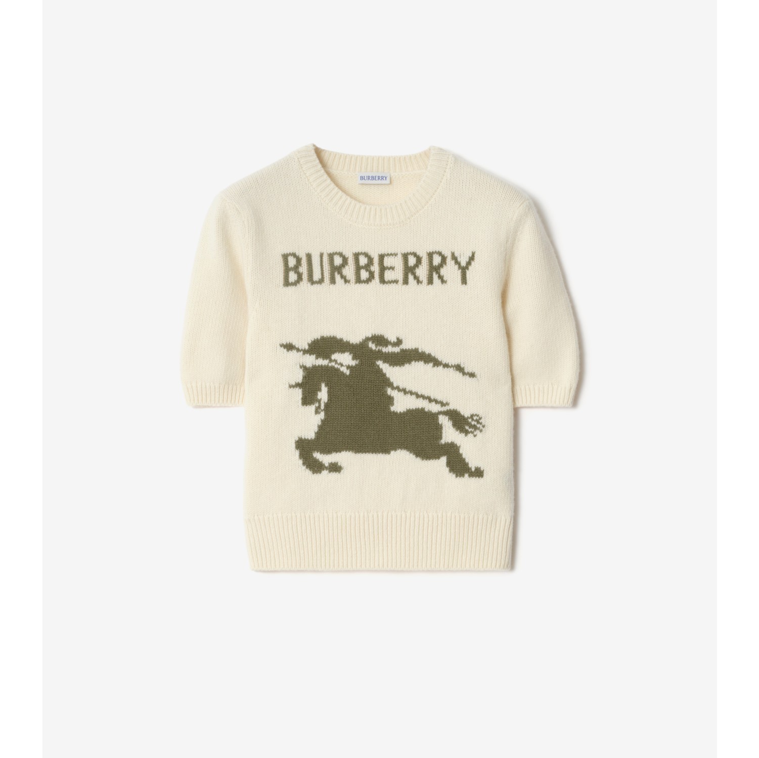 马术骑士徽标羊毛羊绒混纺上衣