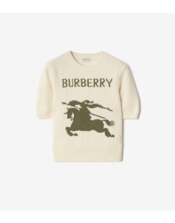 马术骑士徽标羊毛羊绒混纺上衣