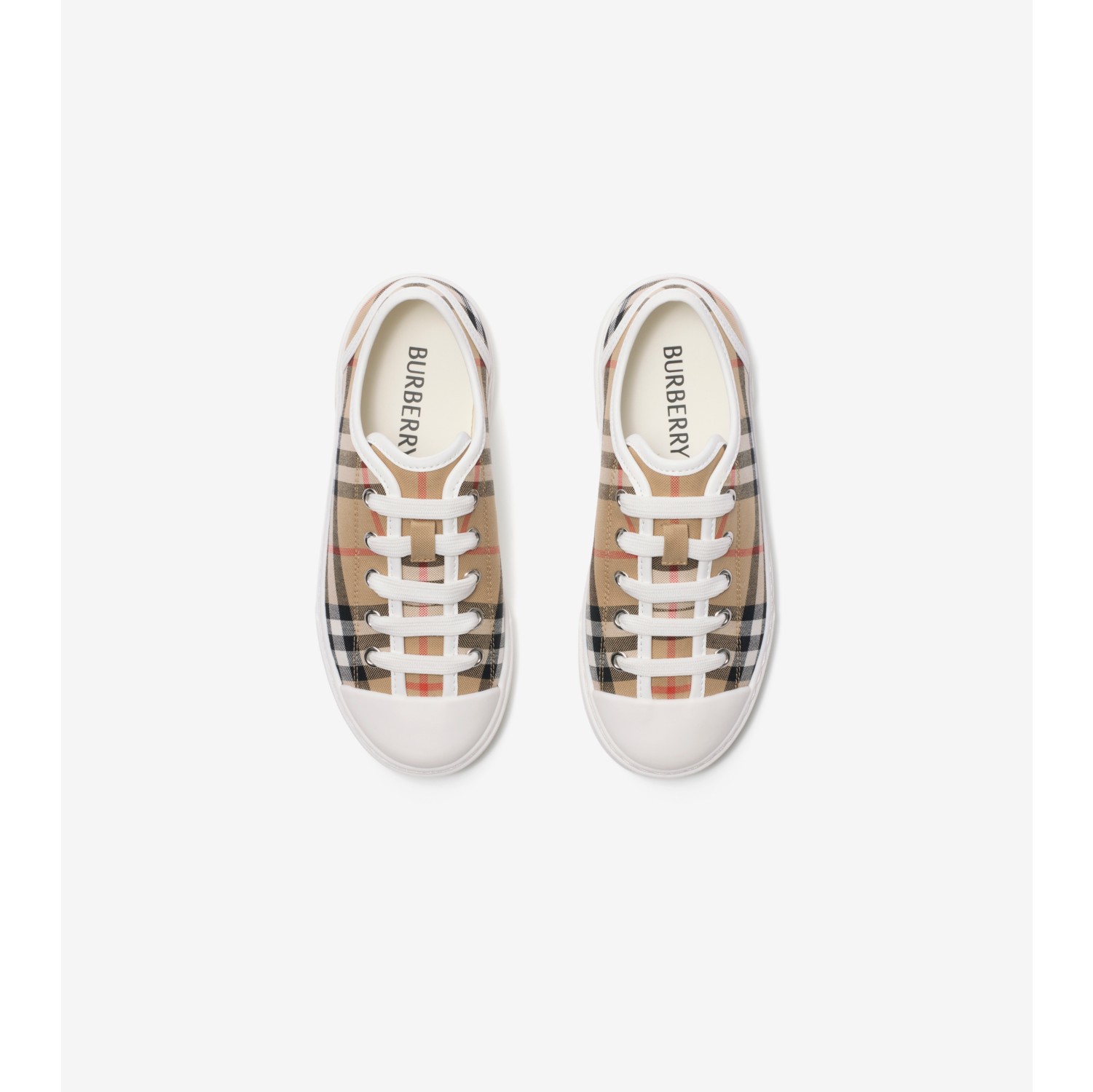 格纹棉质运动鞋