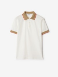 粉笔白棉质Polo衫