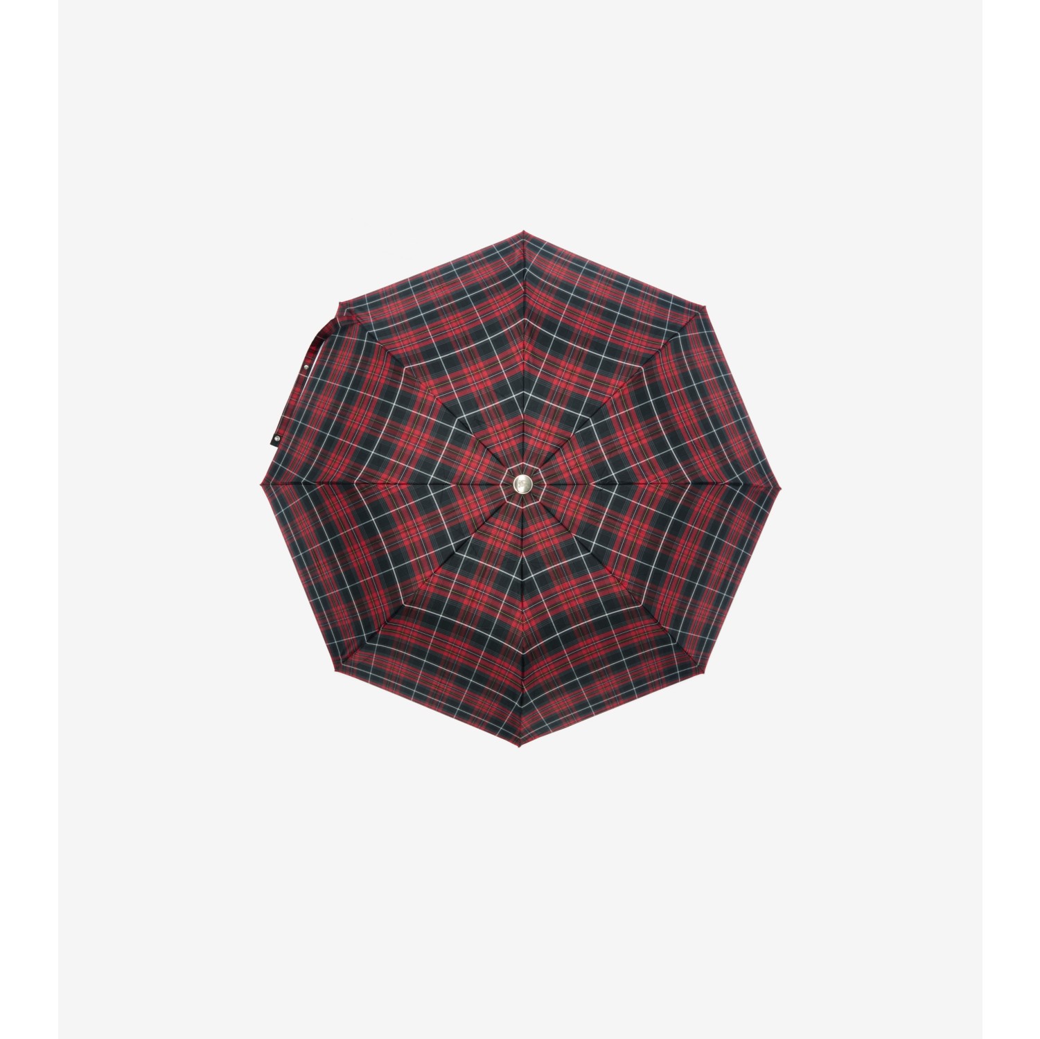 格纹折叠雨伞
