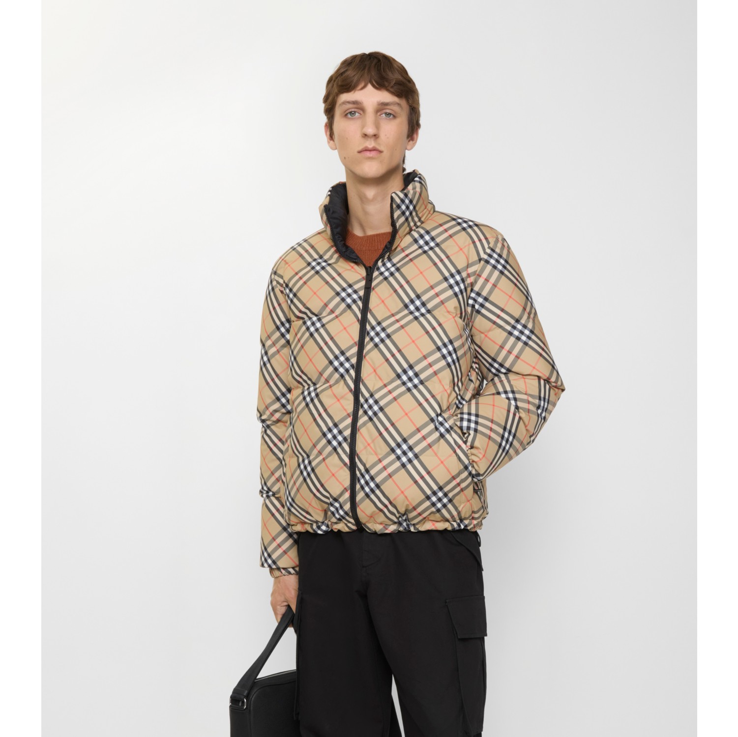 双面两穿格纹 Snowdon 羽绒服
