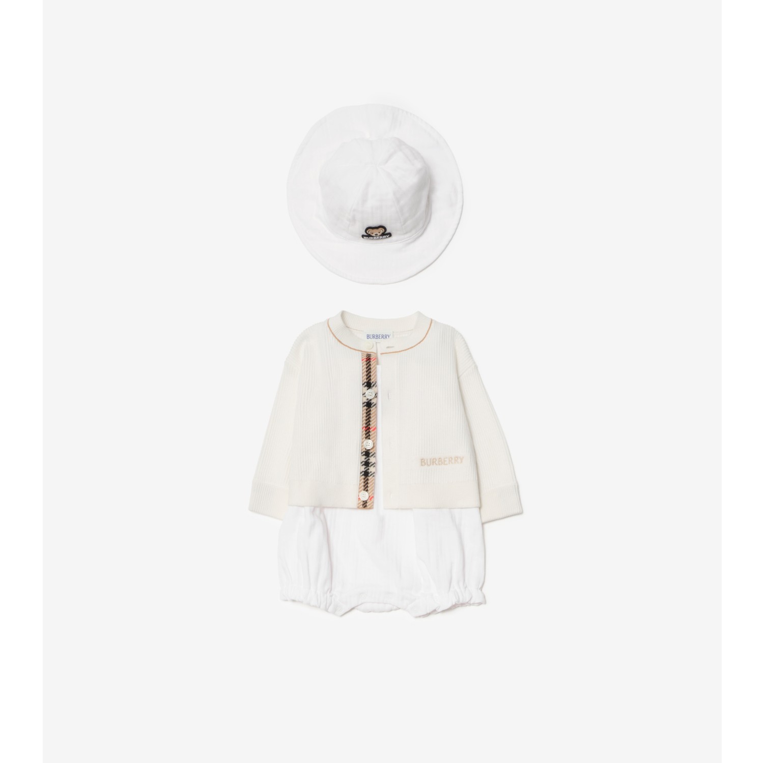 徽标装饰棉质开衫