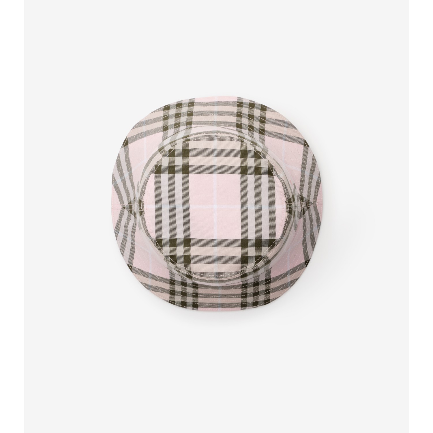 格纹棉质渔夫帽