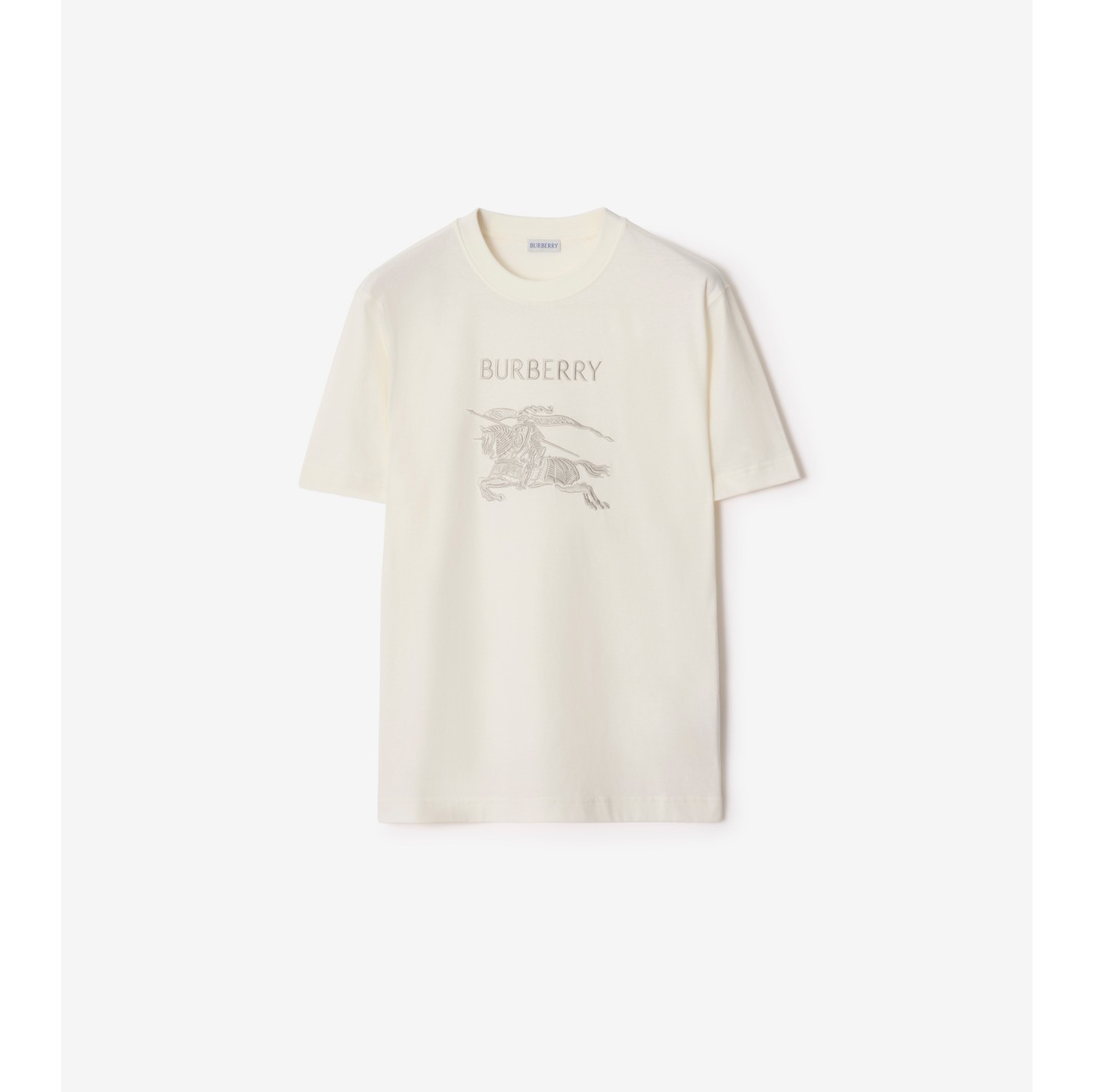 马术骑士徽标棉质 T 恤衫