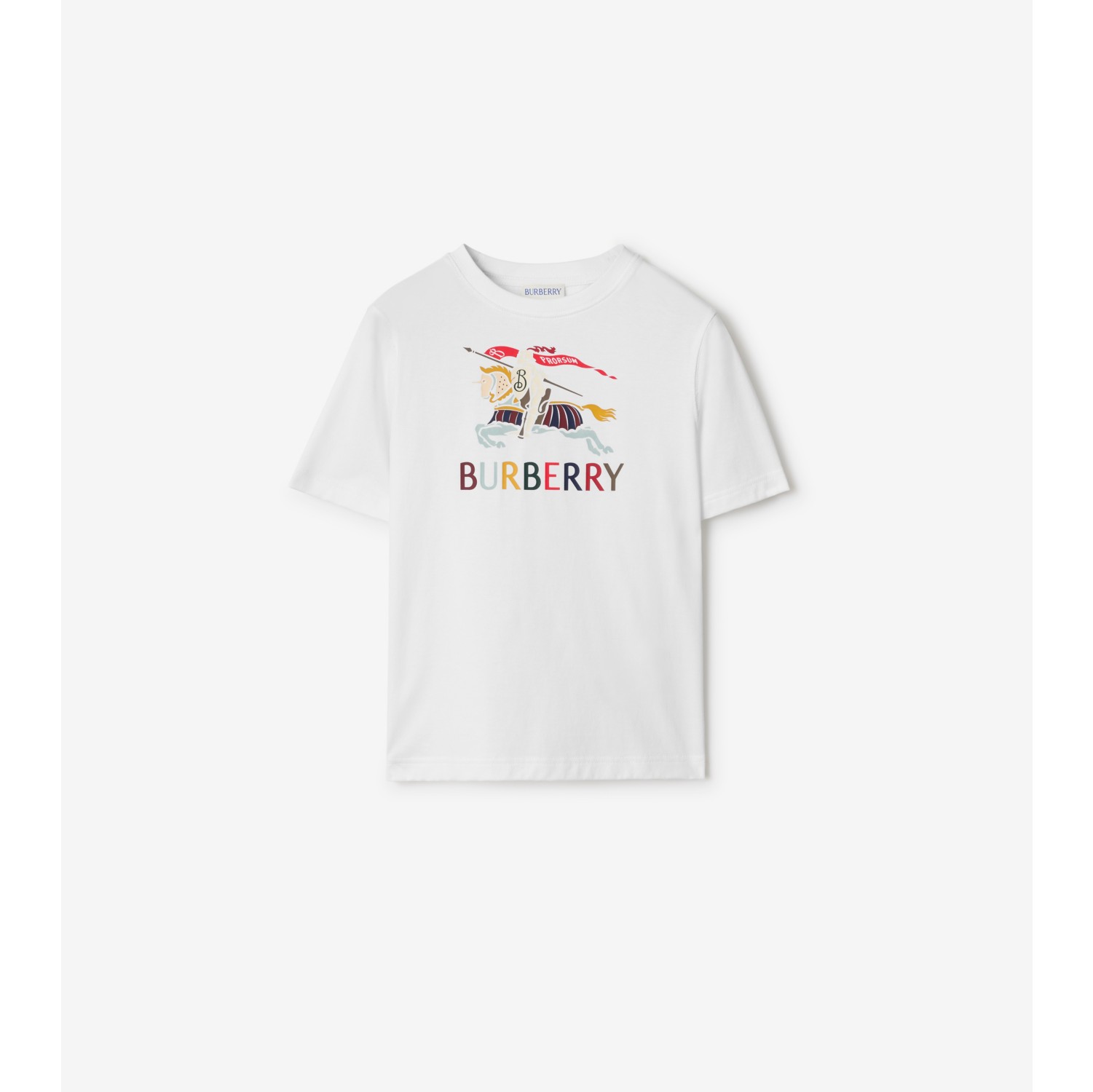 马术骑士徽标棉质 T 恤衫